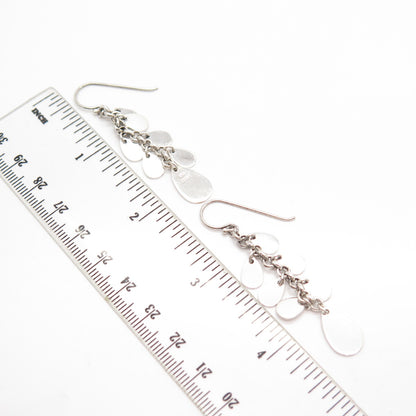 925 Sterling Silver Rolo Chain Dangling Earrings