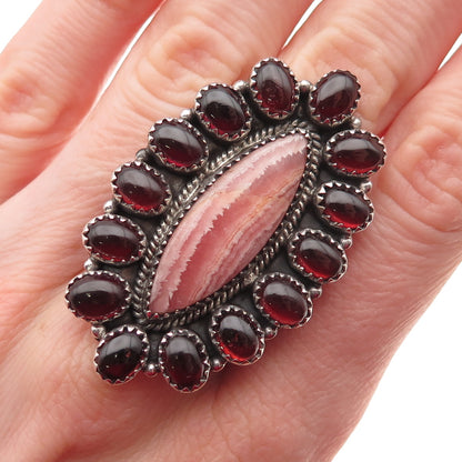 Colie's Closet By Nicole Sterling Vintage Real Rhodochrosite Garnet Ring Size 8