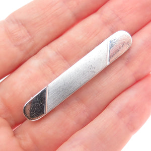 WELLS 925 Sterling Silver Antique Art Deco Bar Pin Brooch
