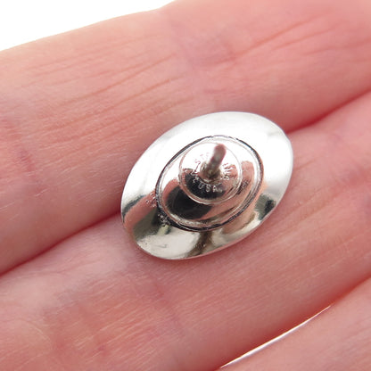 JML Diplomat 925 Sterling Silver Vintage Real Abalone Shell Tie Tack / Lapel Pin
