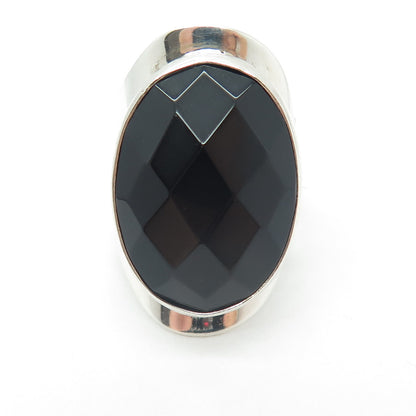 DOMINIQUE DINOUART 925 Sterling Silver Vintage Mexico Black Onyx Ring Size 9