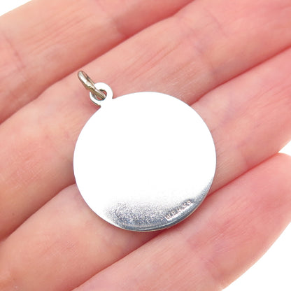 Walter E. Hayward Sterling Silver Vintage Happy Birthday St. Christopher Pendant