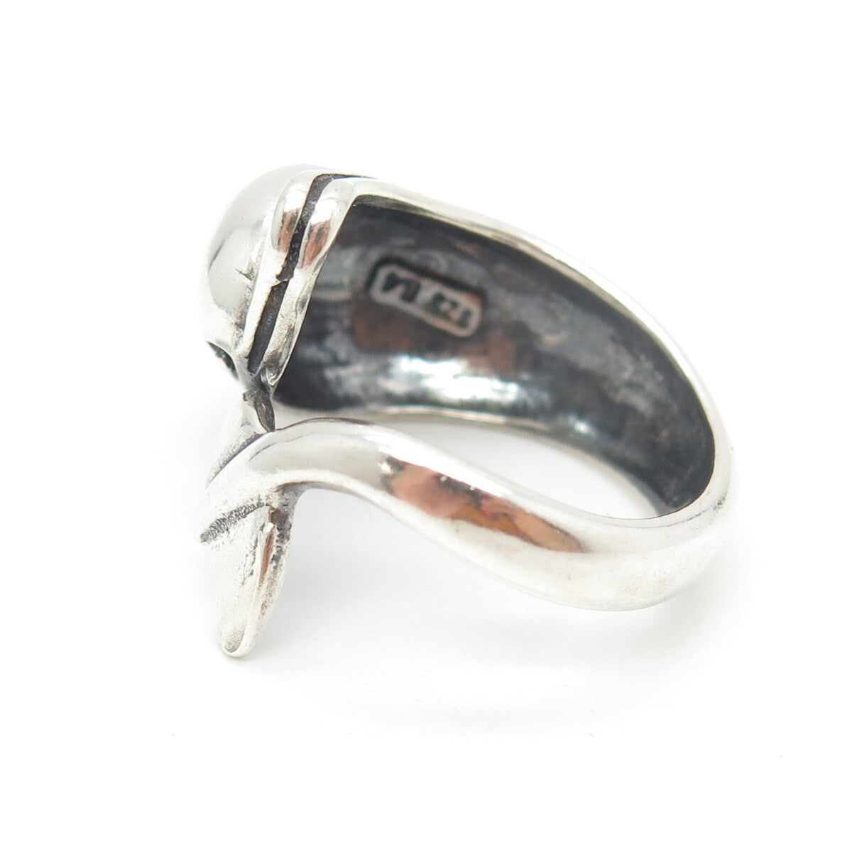 925 Sterling Silver Vintage Friendly Dolphin Adjustable Ring Size 8.5
