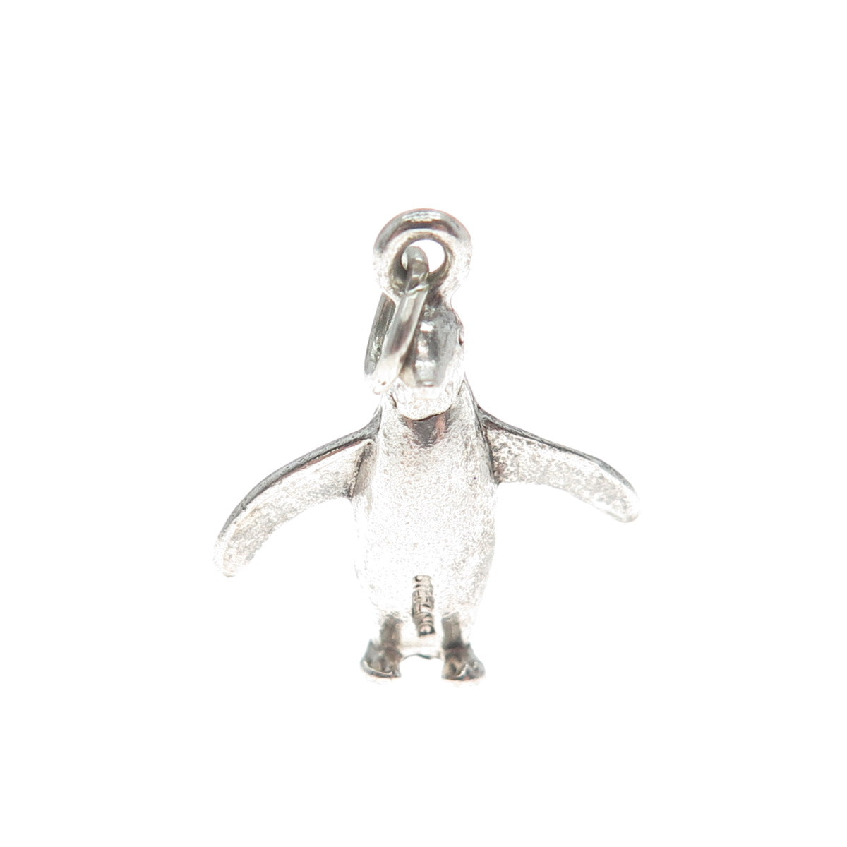 925 Sterling Silver Vintage Penguin Minimalist 3D Charm Pendant