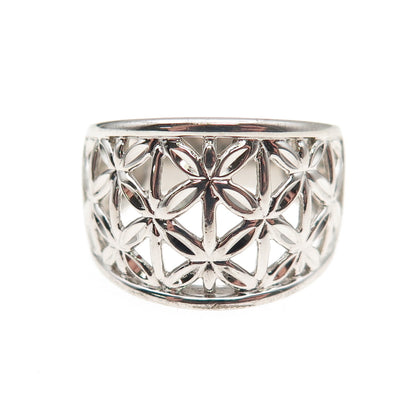 Ross Simons 925 Sterling Silver Butterfly Pattern Ring Size 7.25