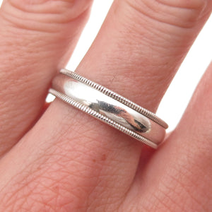 925 Sterling Silver Vintage Wedding Band Ring Size 9