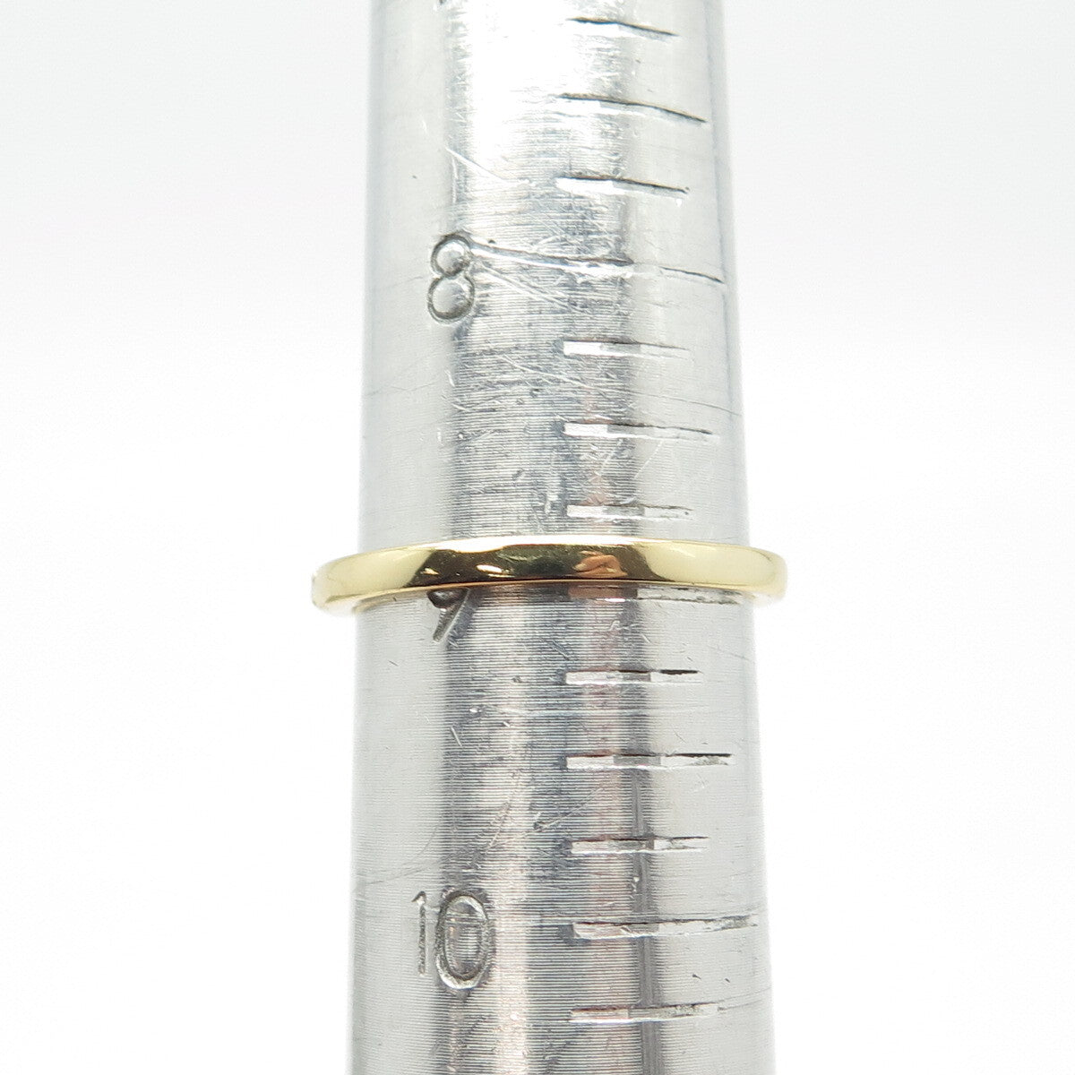 925 Sterling Silver Gold Plated Emerald-Cut C Z Ring Size 9