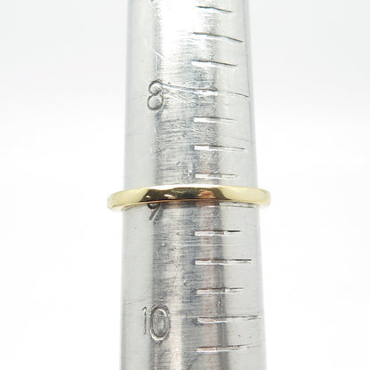 925 Sterling Silver Gold Plated Emerald-Cut C Z Ring Size 9