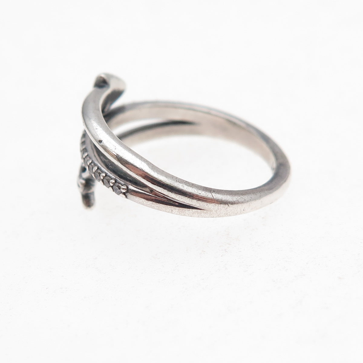 Pandora 925 Sterling Silver Round-Cut C Z Loved Sparkling Arrow Ring Size 5.25