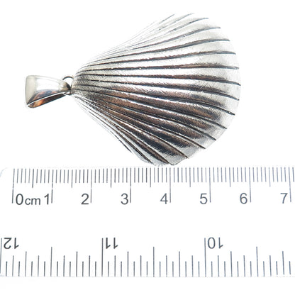MILOR 925 Sterling Silver Vintage Italy Seashell Oxidized Pendant