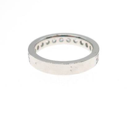 925 Sterling Silver Round-Cut C Z Half Eternity Band Ring Size 7