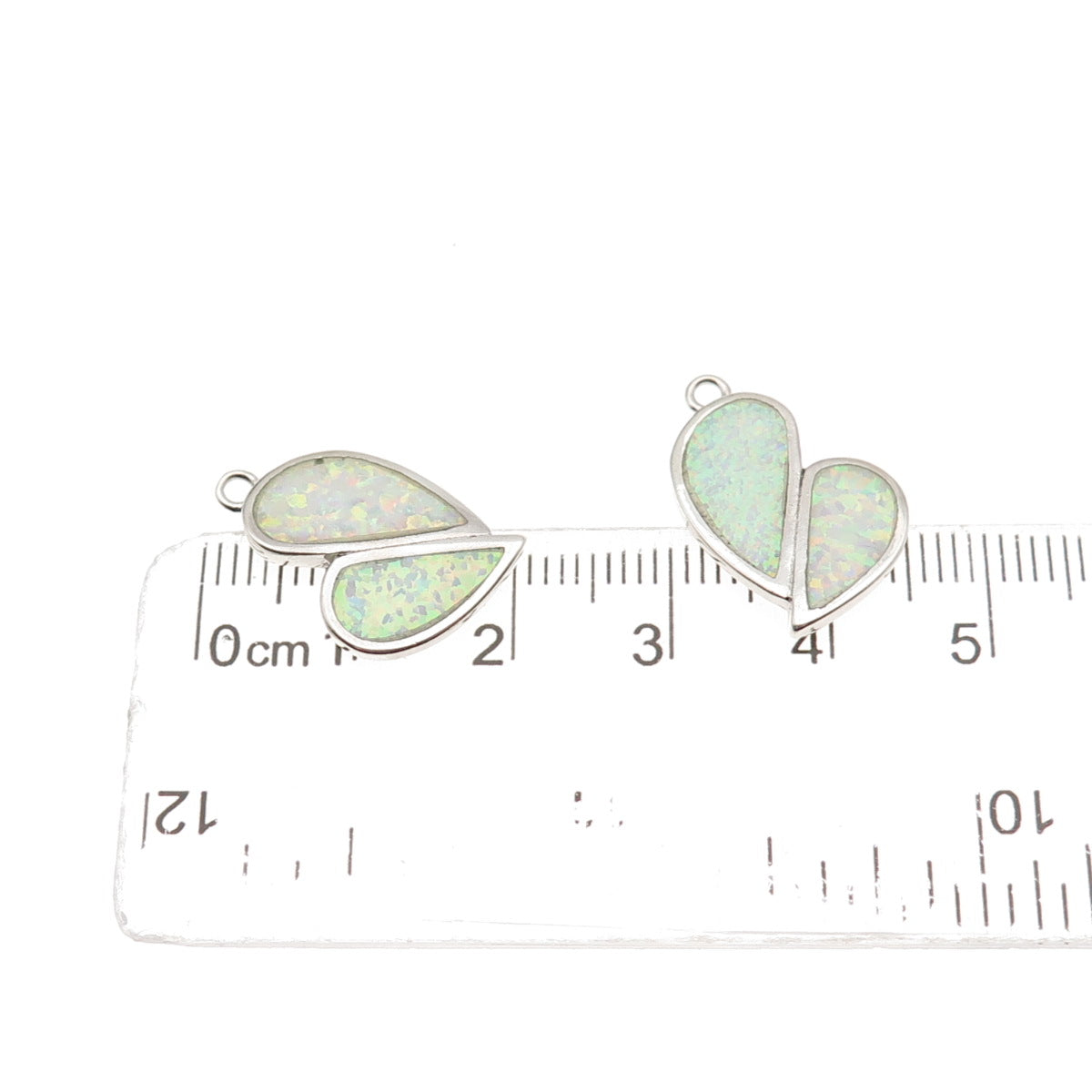 925 Sterling Silver Vintage Real Opal Modernist Petal Jacket Earrings