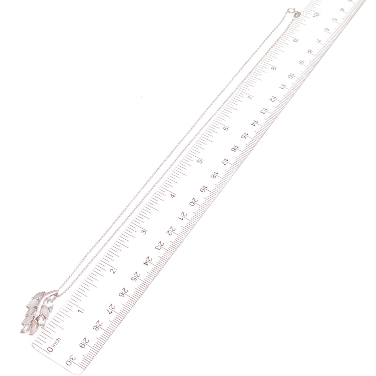 925 Sterling Silver Real Blue Topaz & Moonstone Floral Cable Chain Necklace 18"