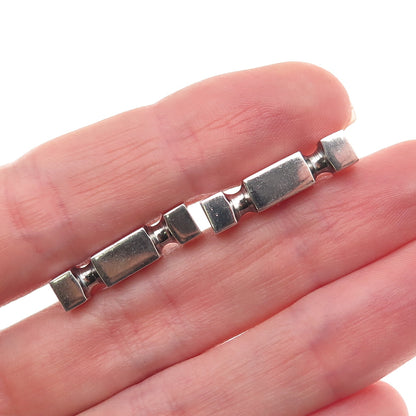 Willy H. Jacob Kromar 830S Silver Vintage Denmark Modernist Oxidized Cufflinks