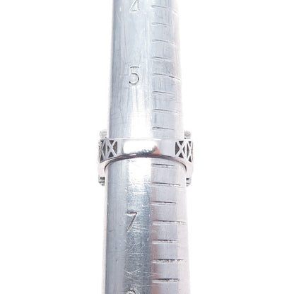 925 Sterling Silver Real Doublet Chrome Diopside & White Topaz Ring Size 6.25