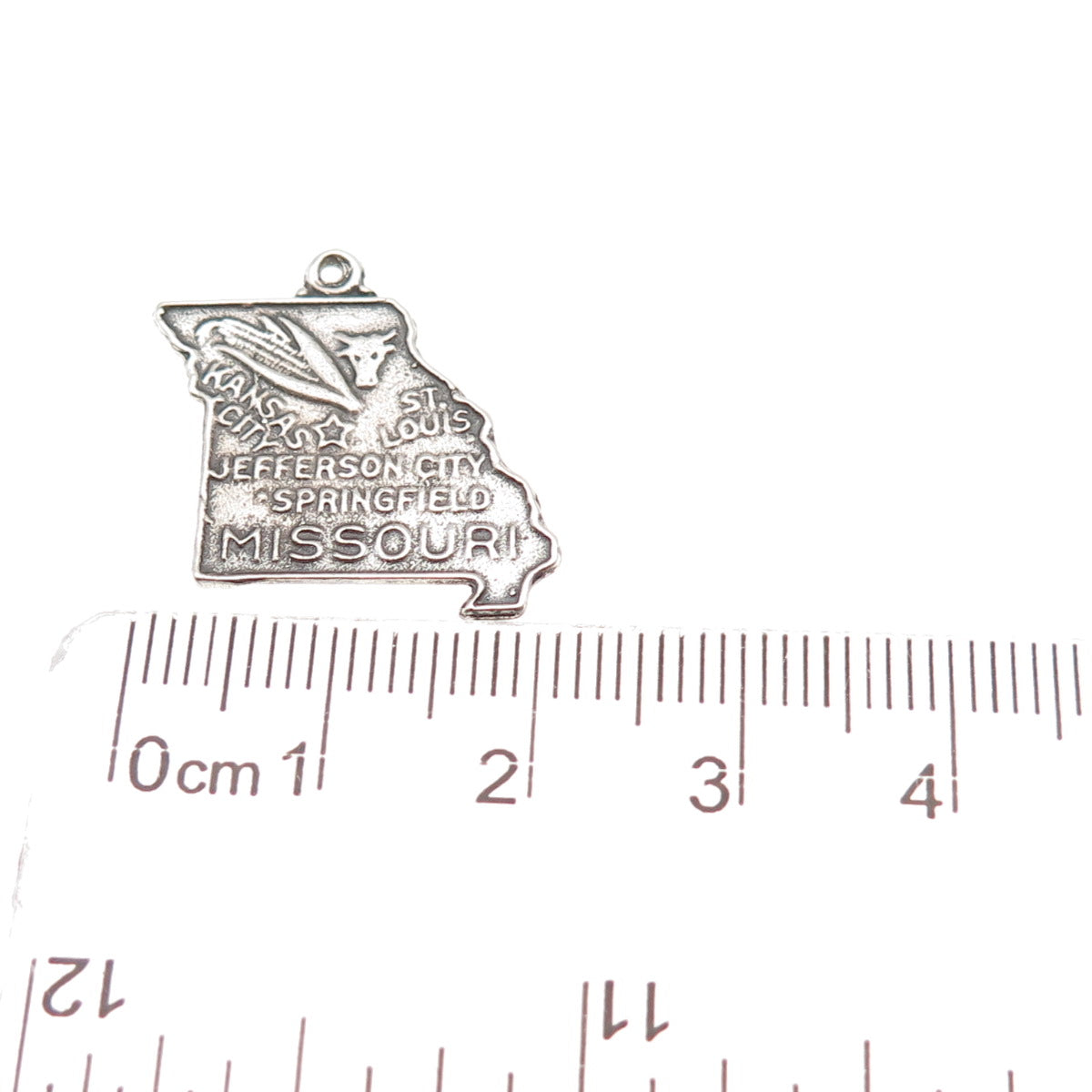 Bell Trading Post 925 Sterling Silver Vintage Missouri State Map Mini Pendant