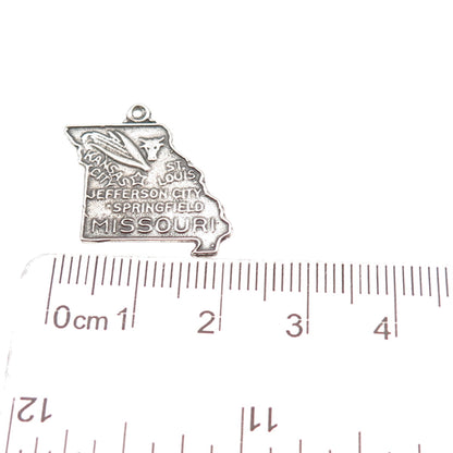 Bell Trading Post 925 Sterling Silver Vintage Missouri State Map Mini Pendant