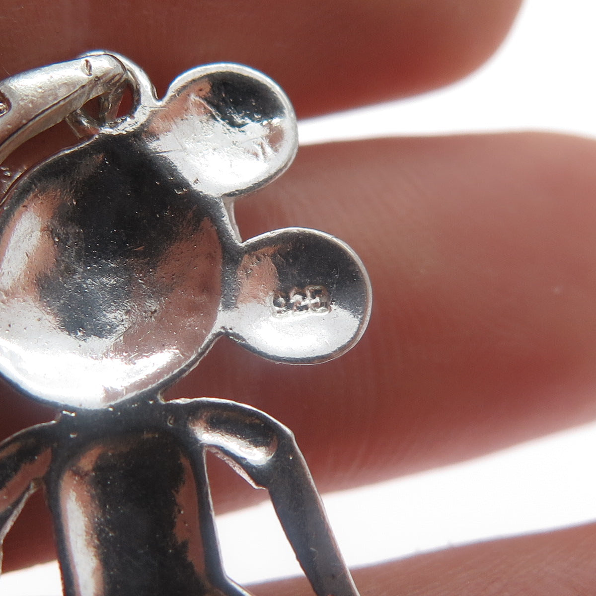 925 Sterling Silver Vintage Minnie Mouse Charm Pendant