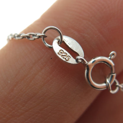 925 Sterling Silver Cable Chain Necklace 18"