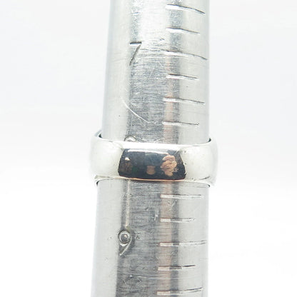 925 Sterling Silver Vintage Ribbed Ring Size 8.25