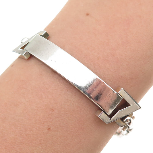 Jacoby Bender 925 Sterling Silver Vintage ID Bracelet 7.5"