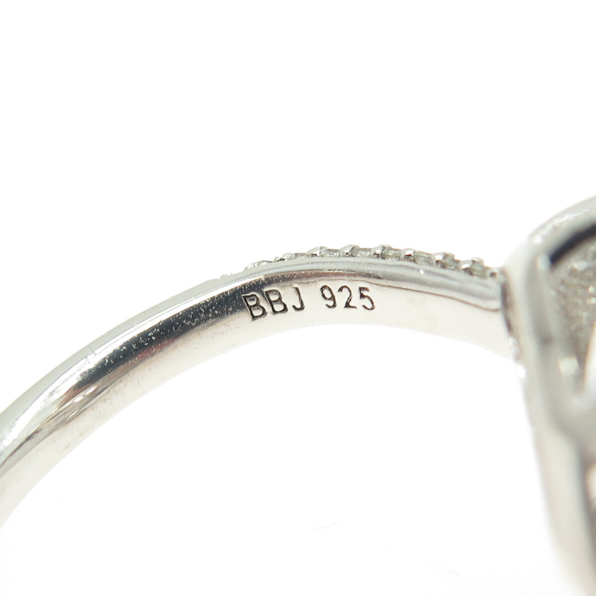 925 Sterling Silver Marquise-Cut Shaped C Z Overlap Ring Size 6.5