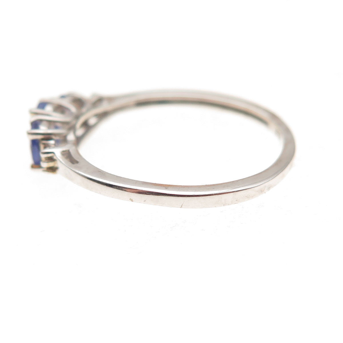Chuck Clemency 925 Sterling Silver Real Oval-Cut Tanzanite Ring Size 7