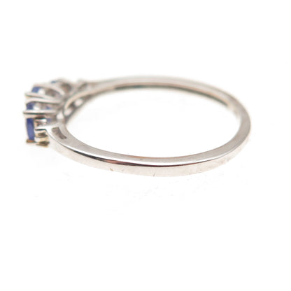 Chuck Clemency 925 Sterling Silver Real Oval-Cut Tanzanite Ring Size 7