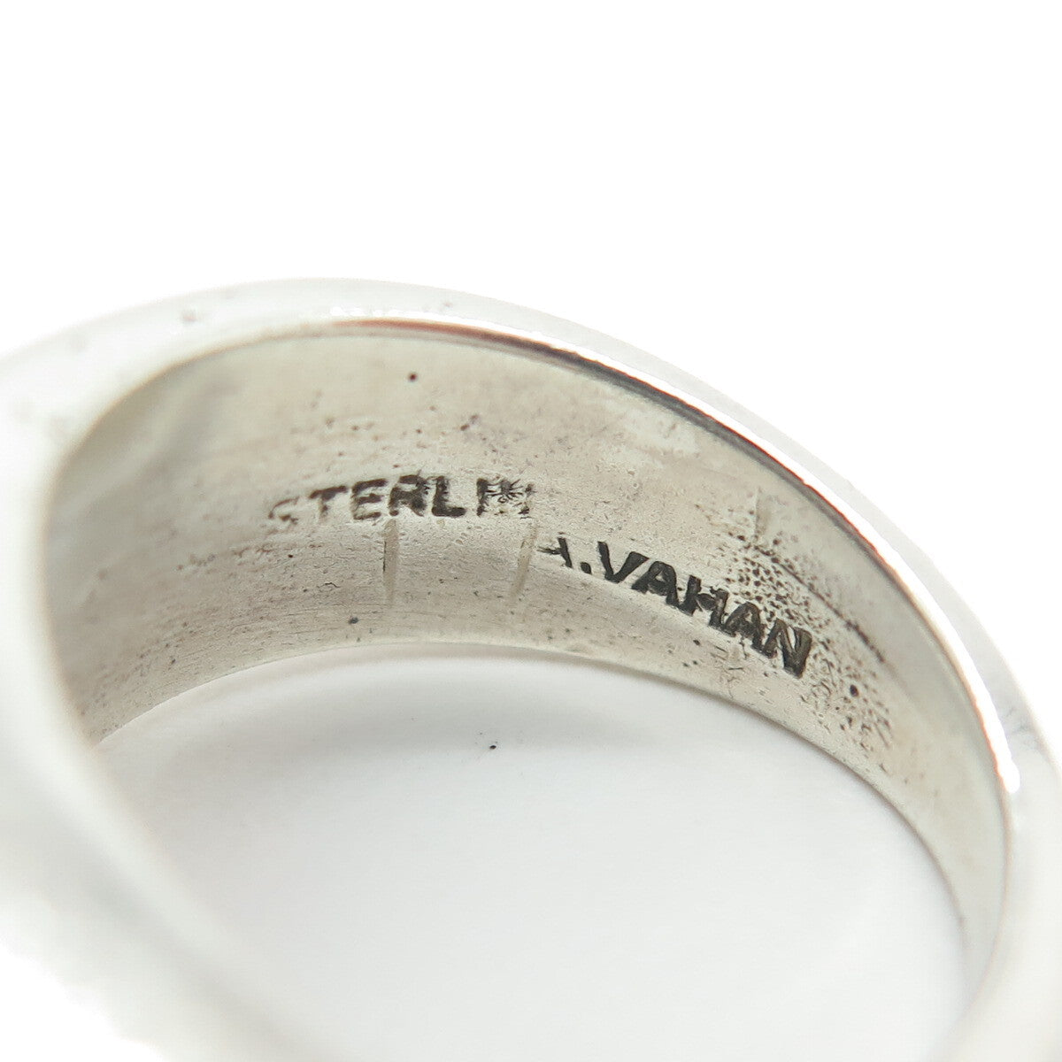 ALWAND VAHAN 925 Sterling Silver Vintage Modernist Ring Size 6