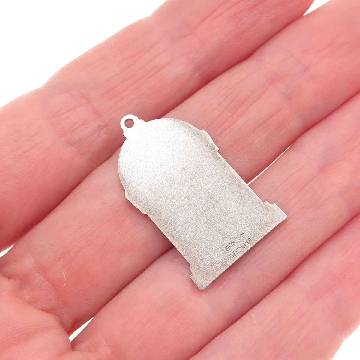 SK & F 925 Sterling Silver Vintage Achievement Religious Charm Pendant