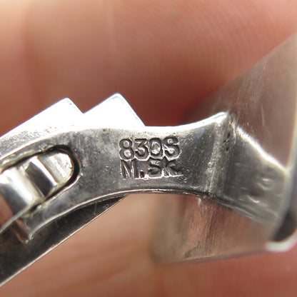 MAKON RAS SCOTT SKOTNER 830S Silver Vintage Denmark Modernist Flower Cufflinks