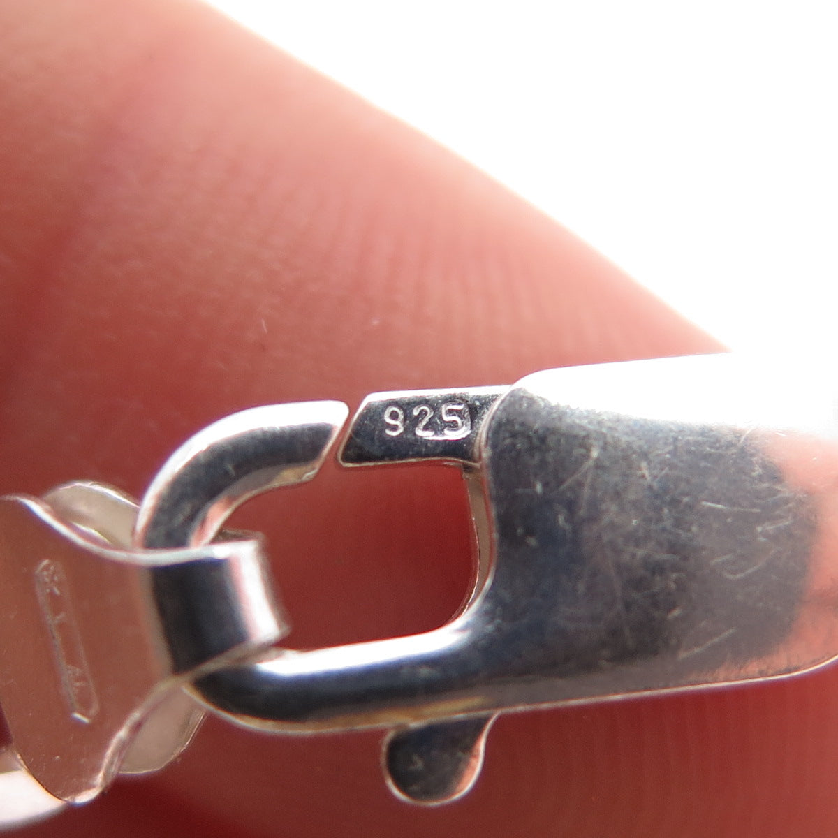 925 Sterling Silver Vintage Italy Curb Chain Necklace 24"