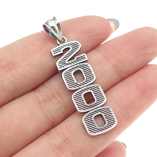 925 Sterling Silver "2000" Pendant