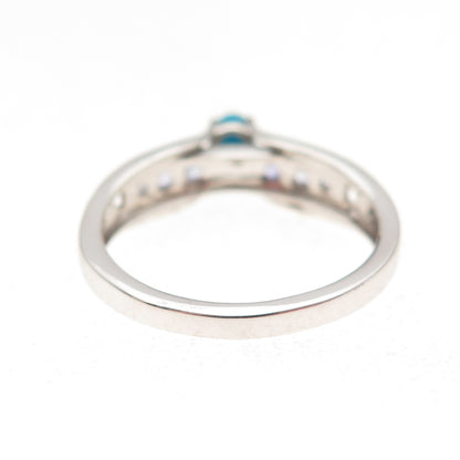 Chuck Clemency 925 Sterling Silver Real Turquoise & Tanzanite Ring Size 8