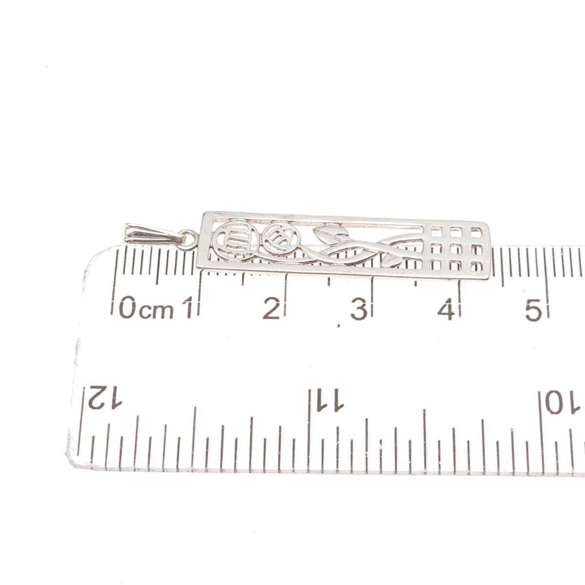 925 Sterling Silver Vintage Charles Rennie Mackintosh Modernist Charm Pendant