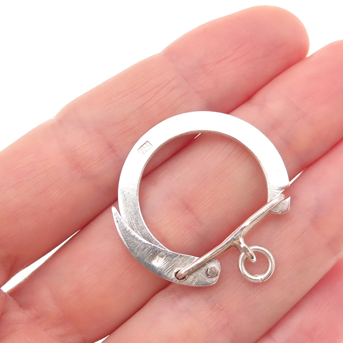 800 Silver Vintage Egypt Key Fob Ring