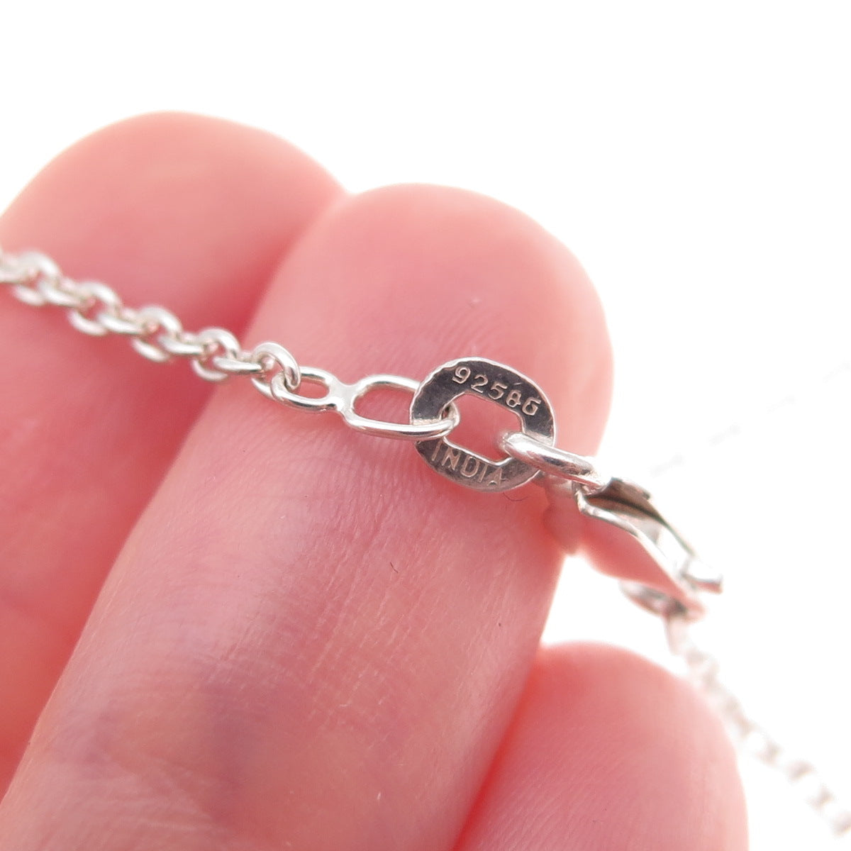 925 Sterling Silver Cable Chain Necklace 16"