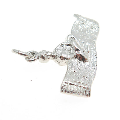 925 Sterling Silver Vintage Aladdin Magic Carpet Charm Pendant