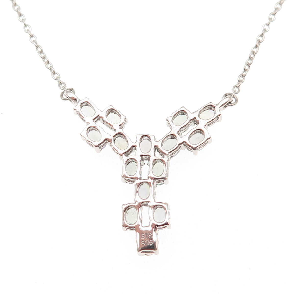 Chuck Clemency 925 Sterling Silver Real Tanzanite Cable Chain Necklace 18"