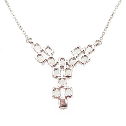 Chuck Clemency 925 Sterling Silver Real Tanzanite Cable Chain Necklace 18"