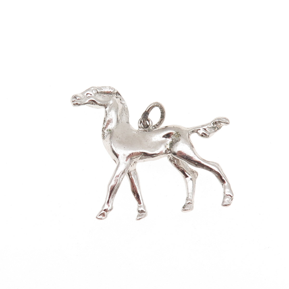 Wells 925 Sterling Silver Vintage Wild Horse Charm Pendant
