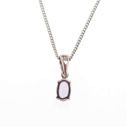 Chuck Clemency 925 Sterling Silver Real Tanzanite Cuban Chain Necklace 20"