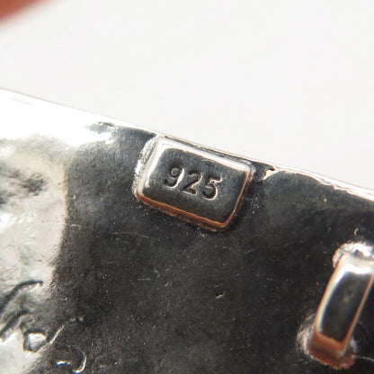 925 Sterling Silver Vintage Hammered Finish Slide Pendant