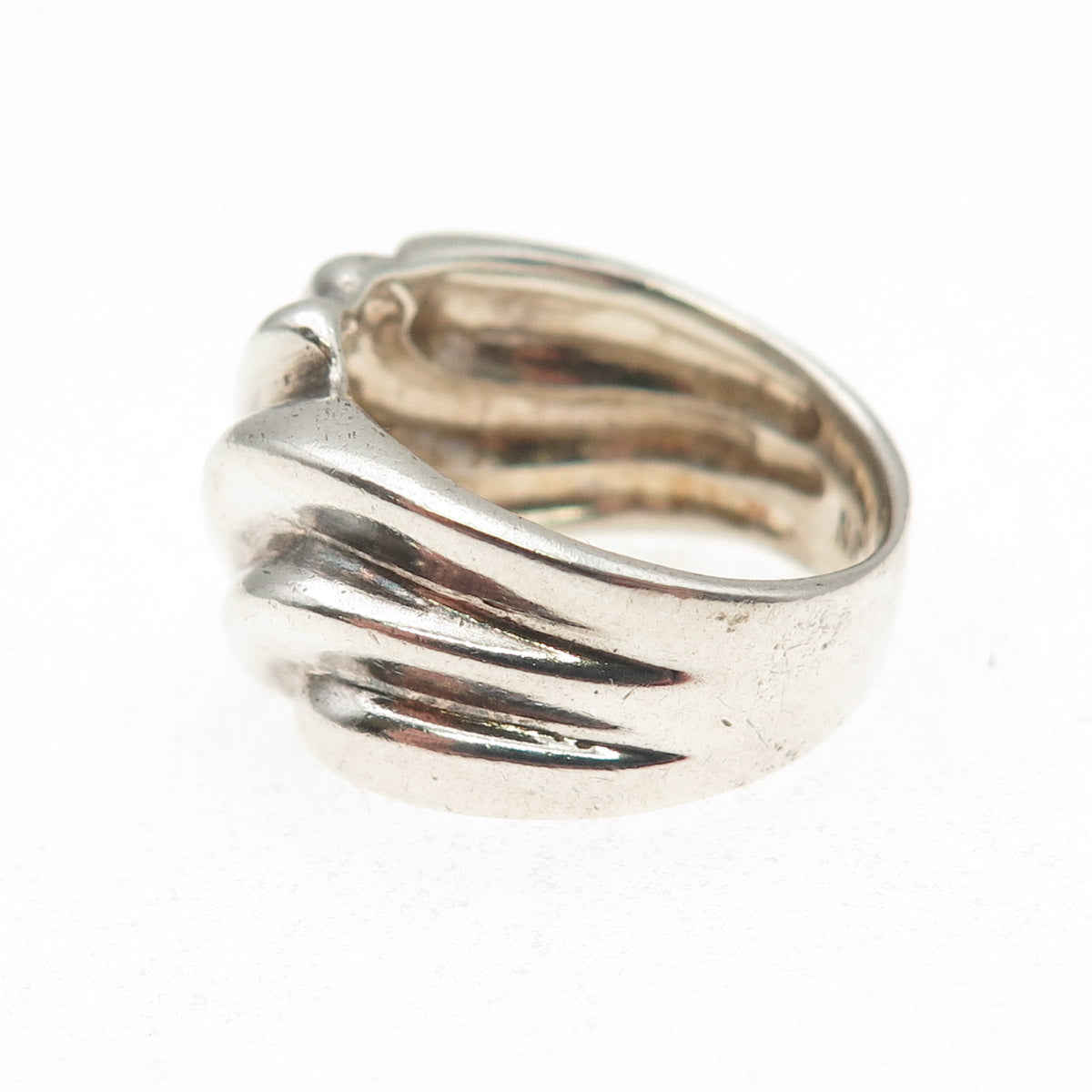 Chapal Zenray 925 Sterling Silver Vintage Modernist Oxidized Ring Size 6