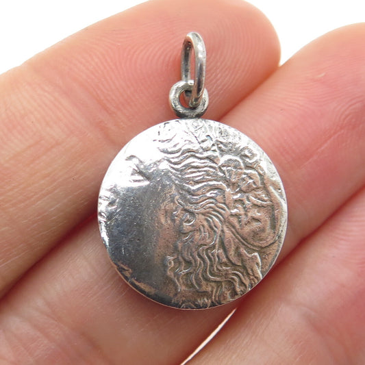 925 Sterling Silver Vintage "Morgan Dollar" Coin Replica Pendant