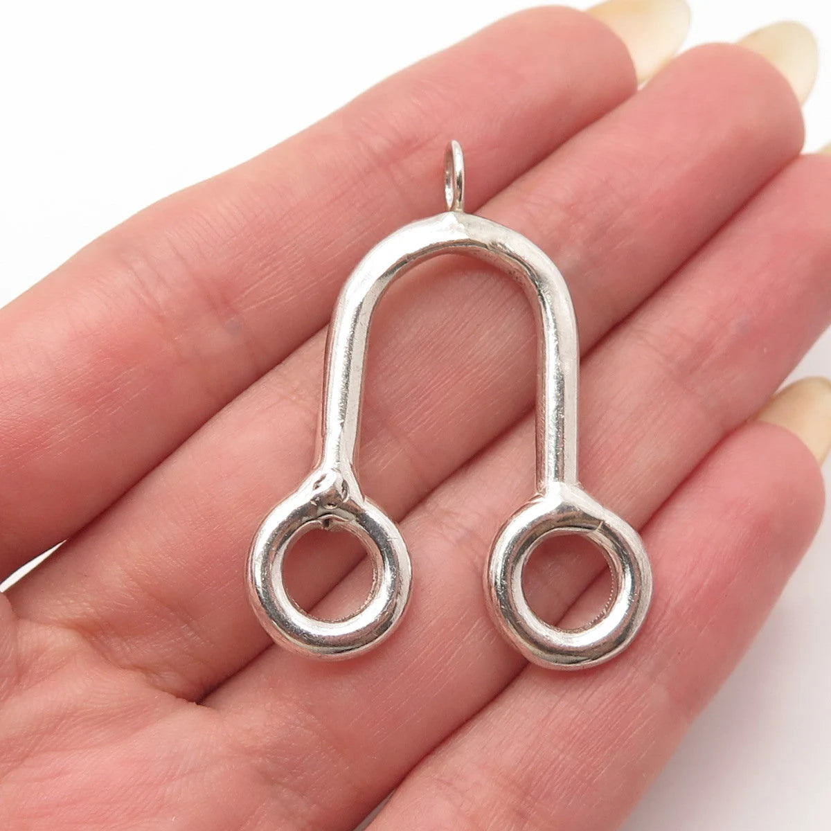 925 Sterling Silver Vintage Modernist Pendant