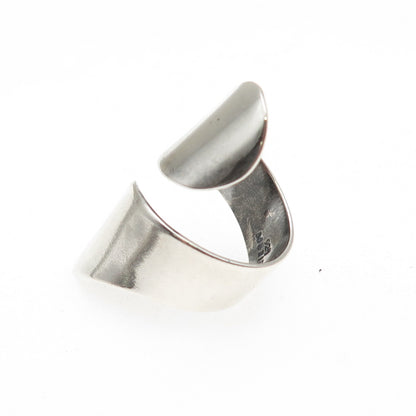 925 Sterling Silver Vintage Mexico Modernist Adjustable Ring Size 7.25
