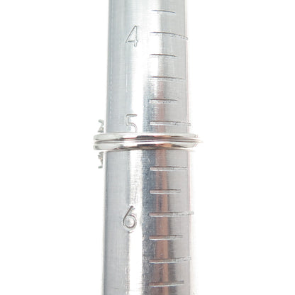 925 Sterling Silver Real Oval & Round-Cut White Topaz Ring Size 5.25