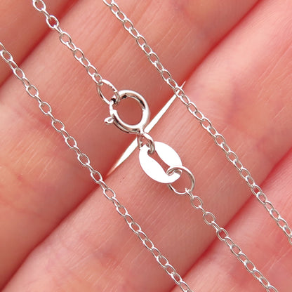 925 Sterling Silver Cable Chain Necklace 18"