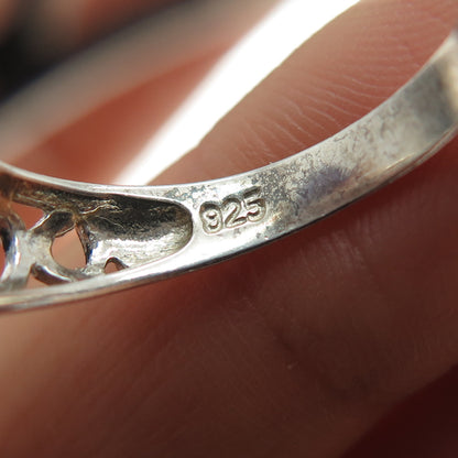 NEVADA 925 Sterling Silver Vintage Swirl Ring Size 9.25